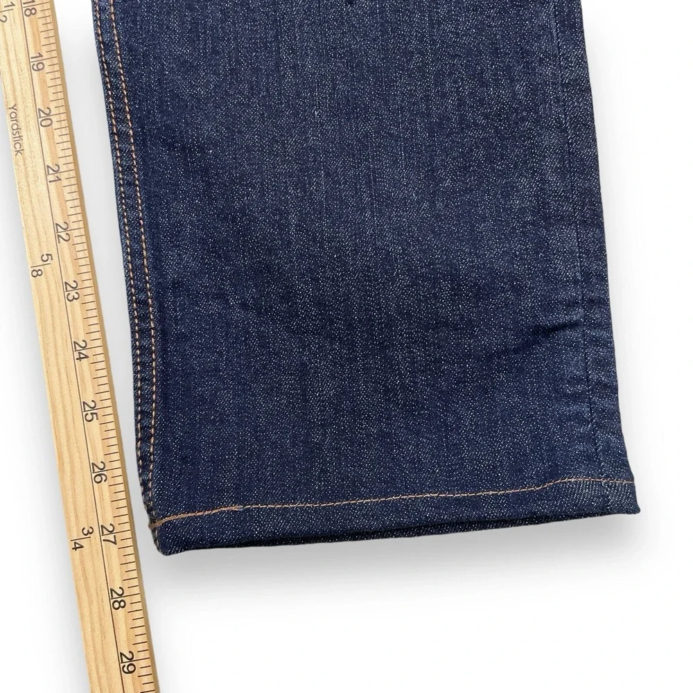 Banana Republic Jeans Men 33x30 (ACTUAL 34x27.5) Dark Blue Straight Fit Denim